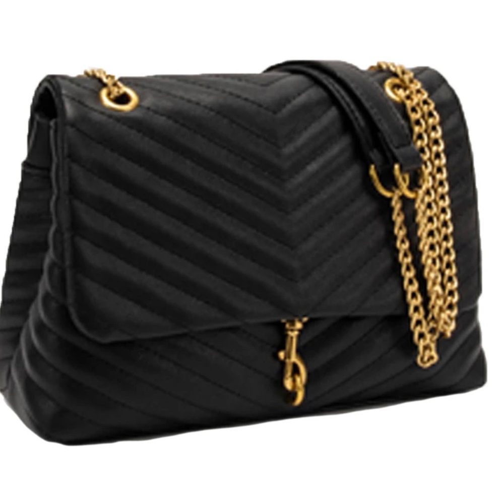 🆕 CHEVRON FAUX LEATHER SHOULDER FLAP BAG